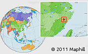 Political Location Map of Yunhe