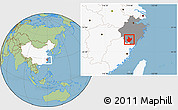 Savanna Style Location Map of Yunhe, highlighted country, highlighted parent region