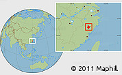 Savanna Style Location Map of Yunhe