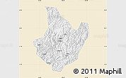 Classic Style Map of Yunhe, single color outside