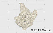 Shaded Relief Map of Yunhe, single color outside