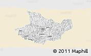 Classic Style Panoramic Map of Yunhe, single color outside