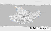 Gray Panoramic Map of Yunhe, single color outside
