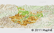 Physical Panoramic Map of Yunhe, lighten