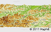 Physical Panoramic Map of Yunhe
