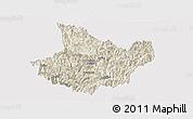 Shaded Relief Panoramic Map of Yunhe, cropped outside