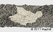 Shaded Relief Panoramic Map of Yunhe, darken