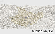 Shaded Relief Panoramic Map of Yunhe, lighten