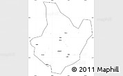 Blank Simple Map of Yunhe, cropped outside