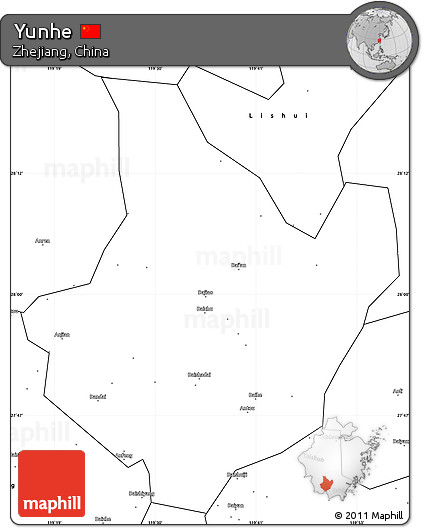Blank Simple Map of Yunhe