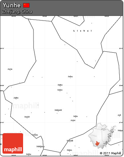 Blank Simple Map of Yunhe