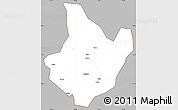 Gray Simple Map of Yunhe, cropped outside