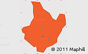 Political Simple Map of Yunhe, cropped outside