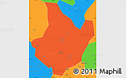 Political Simple Map of Yunhe