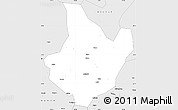 Silver Style Simple Map of Yunhe