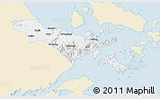 Classic Style 3D Map of Zhenhai, single color outside