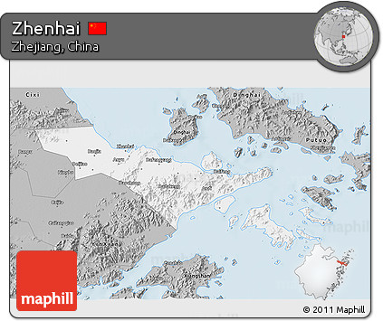 Gray 3D Map of Zhenhai