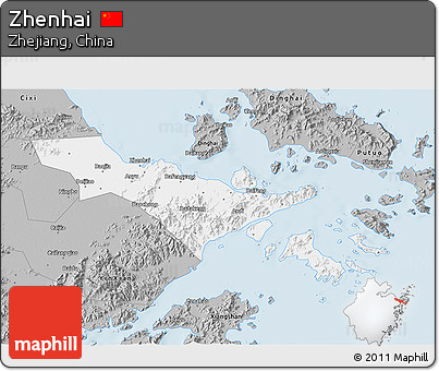 Gray 3D Map of Zhenhai