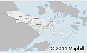 Gray 3D Map of Zhenhai, single color outside