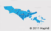 Political 3D Map of Zhenhai, cropped outside