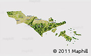 Satellite 3D Map of Zhenhai, cropped outside