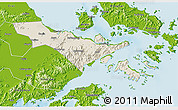 Shaded Relief 3D Map of Zhenhai, physical outside