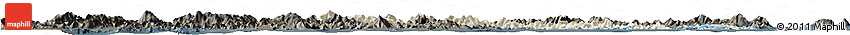 Shaded Relief Horizon Map of Zhenhai, darken Shaded Relief Horizon Map of Zhenhai, darken