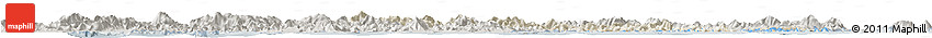 Shaded Relief Horizon Map of Zhenhai, semi-desaturated Shaded Relief Horizon Map of Zhenhai, semi-desaturated