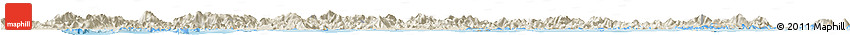 Shaded Relief Horizon Map of Zhenhai