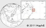 Blank Location Map of Zhenhai