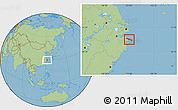 Savanna Style Location Map of Zhenhai