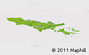 Physical Panoramic Map of Zhenhai, cropped outside