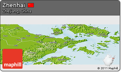 Physical Panoramic Map of Zhenhai