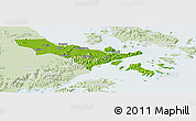 Physical Panoramic Map of Zhenhai, lighten