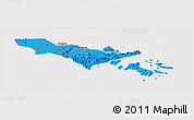 Political Panoramic Map of Zhenhai, cropped outside