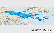 Political Panoramic Map of Zhenhai, shaded relief outside
