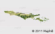 Satellite Panoramic Map of Zhenhai, cropped outside
