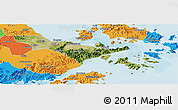 Satellite Panoramic Map of Zhenhai, political outside