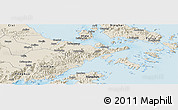 Shaded Relief Panoramic Map of Zhenhai