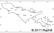 Blank Simple Map of Zhenhai, cropped outside