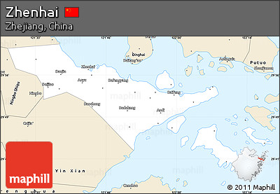 Classic Style Simple Map of Zhenhai