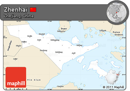 Classic Style Simple Map of Zhenhai