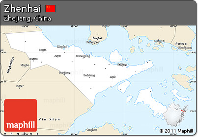 Classic Style Simple Map of Zhenhai