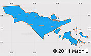 Political Simple Map of Zhenhai, cropped outside