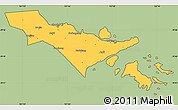 Savanna Style Simple Map of Zhenhai, cropped outside