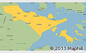 Savanna Style Simple Map of Zhenhai