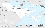 Silver Style Simple Map of Zhenhai