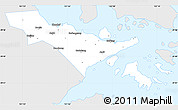 Silver Style Simple Map of Zhenhai, single color outside