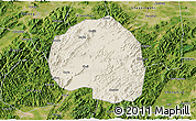 Shaded Relief 3D Map of Zhuji, satellite outside