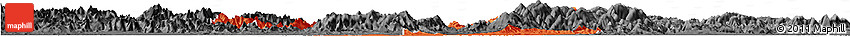 Political Horizon Map of Zhuji, darken, desaturated